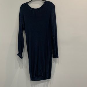 Navy blue sweater dress